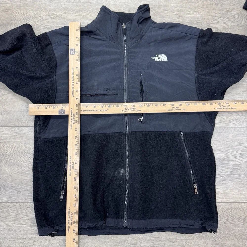 The North Face Denali Jacket Black Men's Sz M FAIR STAINS Outdoor Gorp